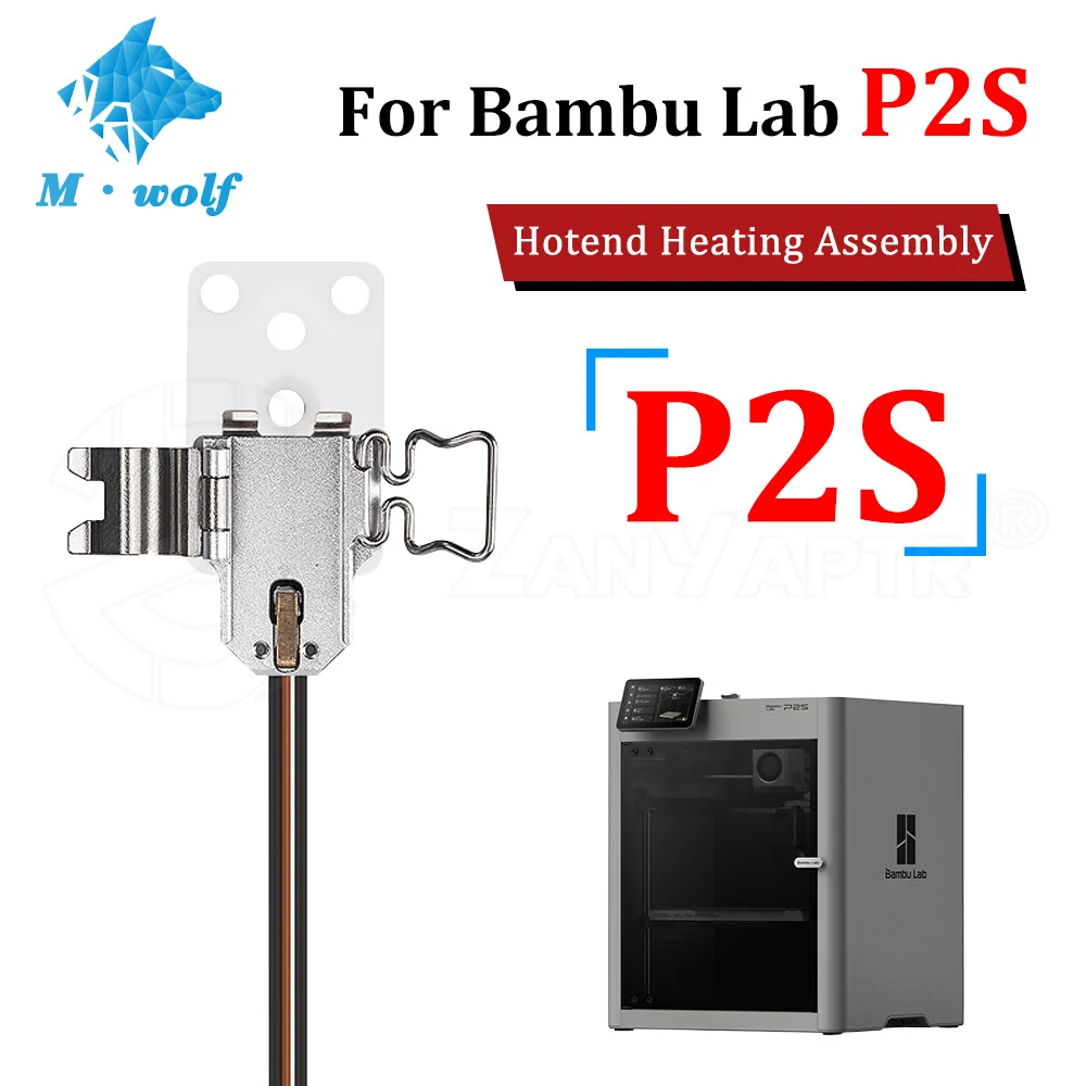 

P2S Hotend Heating Assembly For Bambu Lab p2s Original parts With Cable Simple installation for 3D Printer Accessories