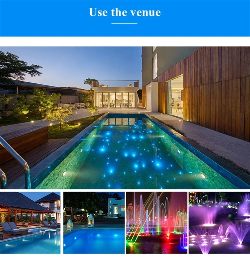 12W 18W RGB Underwater Lights LED Embedded Swimming Pool Lights 12V Waterproof IP68 36W 45W Colorful Remote Control Spotlights
