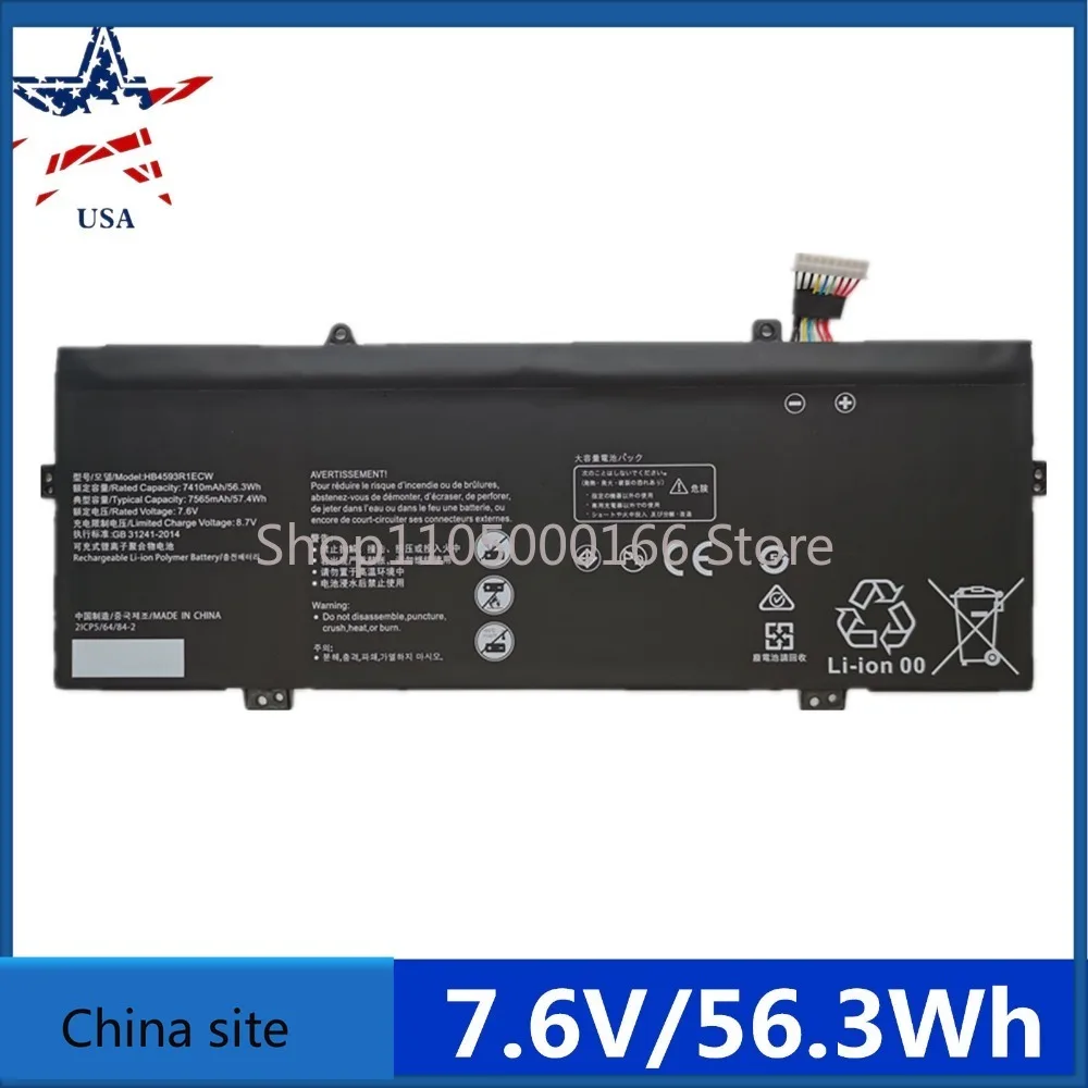 Replacement new 7.6V HB4593R1ECW battery for Huawei Matebook X Pro i7 Mach-W29 2 Laptop Batteries