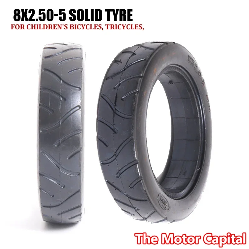 8x2.50-5 solid tires for children's bicycles, tricycles, scooters, torsion bikes, and baby bike