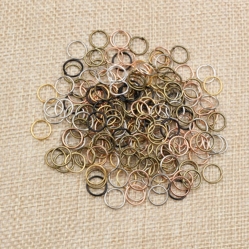 200pcs/Lot 3/4/5/6/7/8/10/12mm Metal DIY Jewelry Findings Open Single Loops Jump Rings & Split Ring for jewelry making