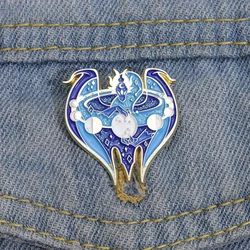 Planet Animal Blue Bird Enamel Pins Decorative Brooch Jewelry Shirt Collar Backpack Lapel Badge Pin Accessories for Friends Gift