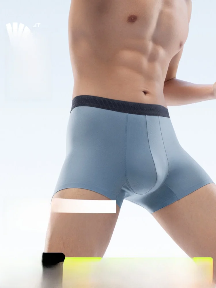 

Banana Leaf Men's Ice Silk Underwear Breathable Quick Dry Cool Feeling Short Boxer Briefs Low Waist Comfortable Modal Fabric