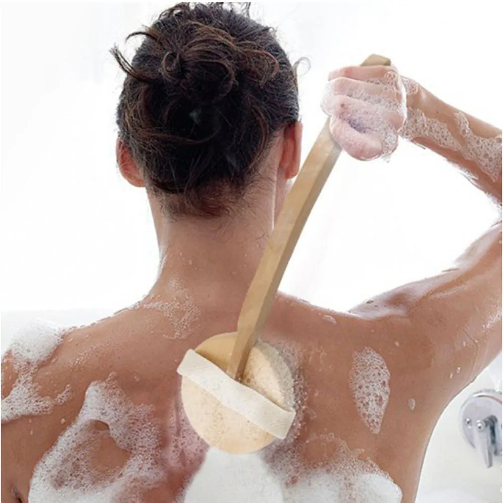 

Bath Brush Wooden 42x11cm Medium Stiffness Natural Bristle Detachable Handle Shower Body Massage Exfoliating Skin Care Tool