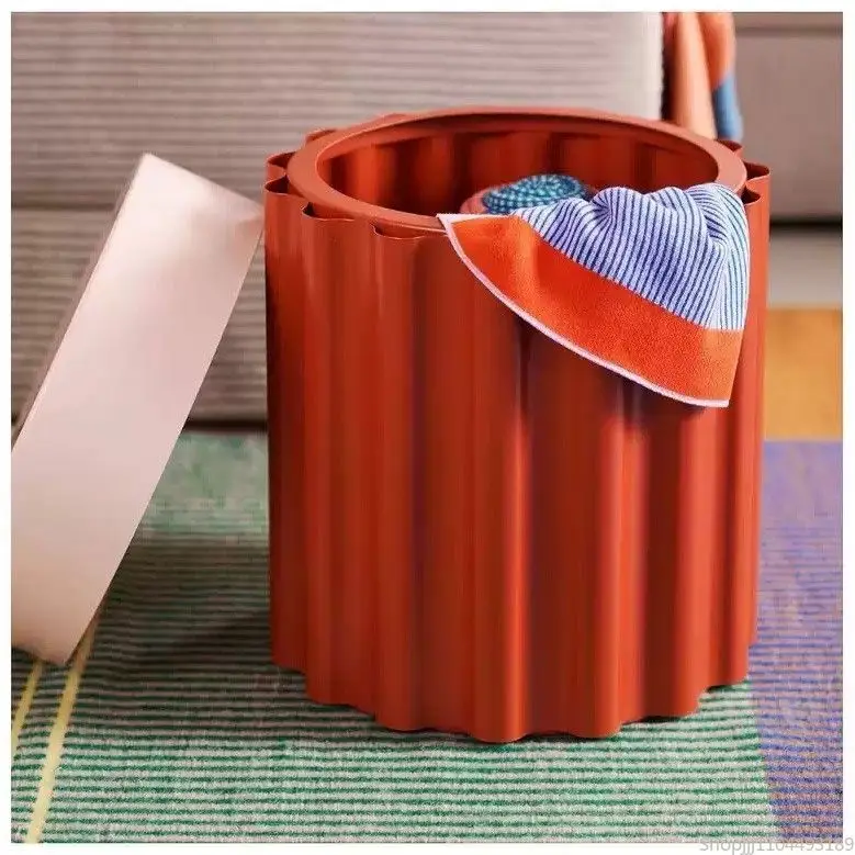 Tessamans-Style Side Table - 2024 Dopamine Pink Limited Edition, Multi-Functional Tea Table with Hidden Storage