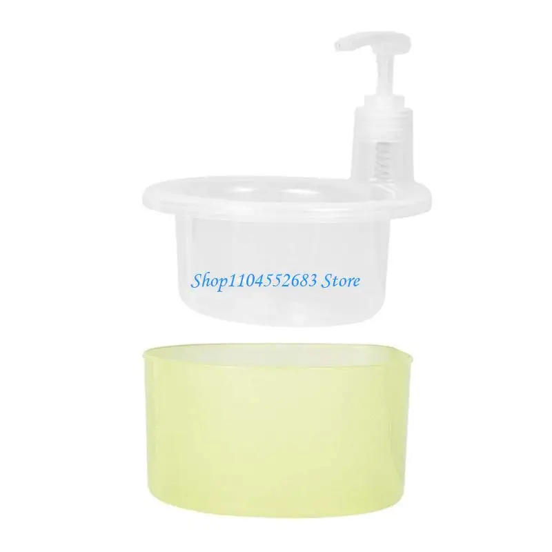 

Y6GD Soap Dispenser and Scrubber Holder Dishwashing Container Manual Sink Dish Washing Soap Dispenser for Kitchen Sink
