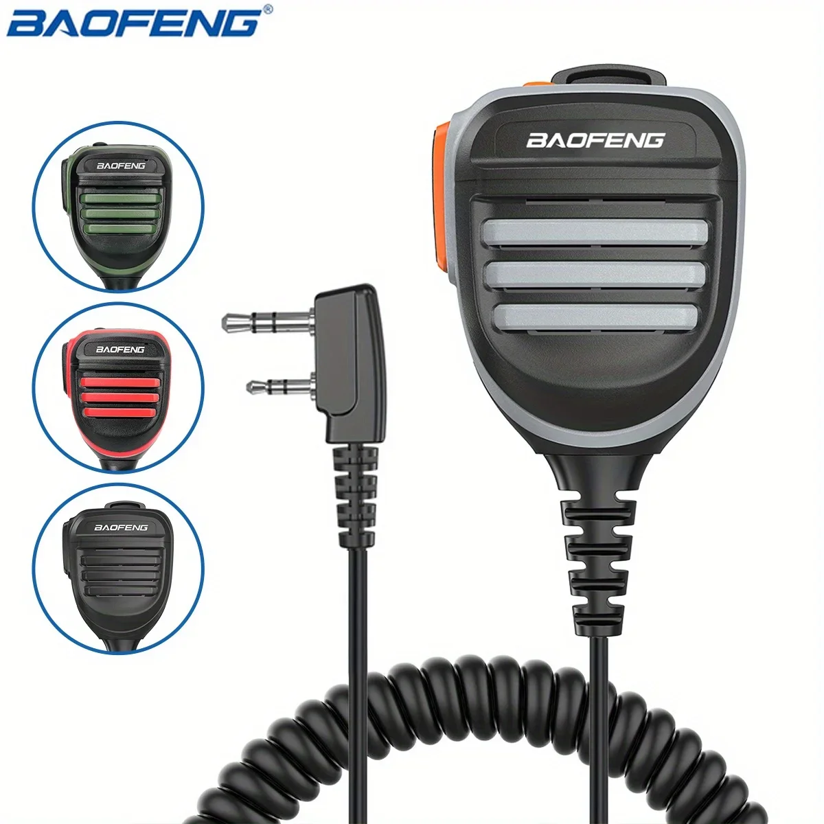 Baofeng-防雨ハンドヘルドスピーカーマイク、マイク、リモートショルダーマイク、uv5r、UV-5RH、5rm、uv82、uv10r、f9hp、BF-888S、s9plus