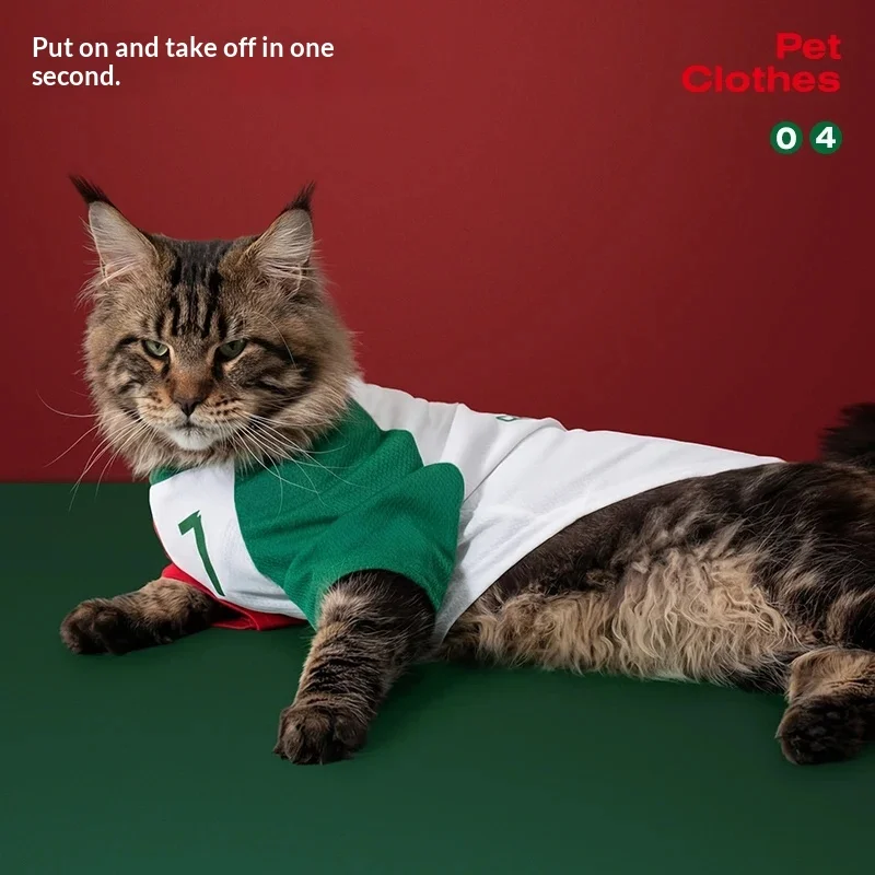 

Portugal National Team Pet Soccer Shirt Costume for Sports Fans Breathable Mesh Dog Jersey Puppy Kitten Clothes Pets Supplies