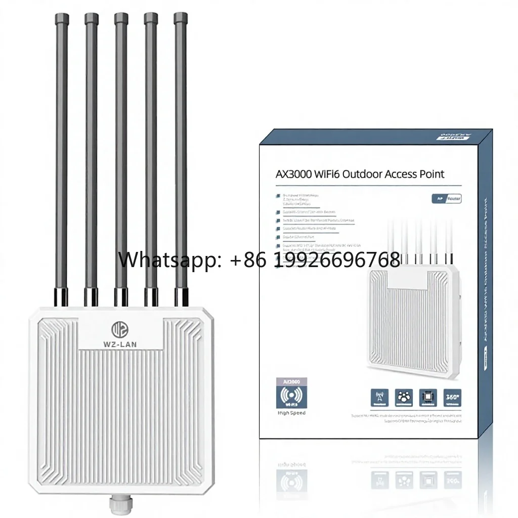 Outdoor Omnidirectional Antenna 1800m Dual-Band 5G Wireless Router IP67 Protection Wi-Fi 6 Repeater AP WL388