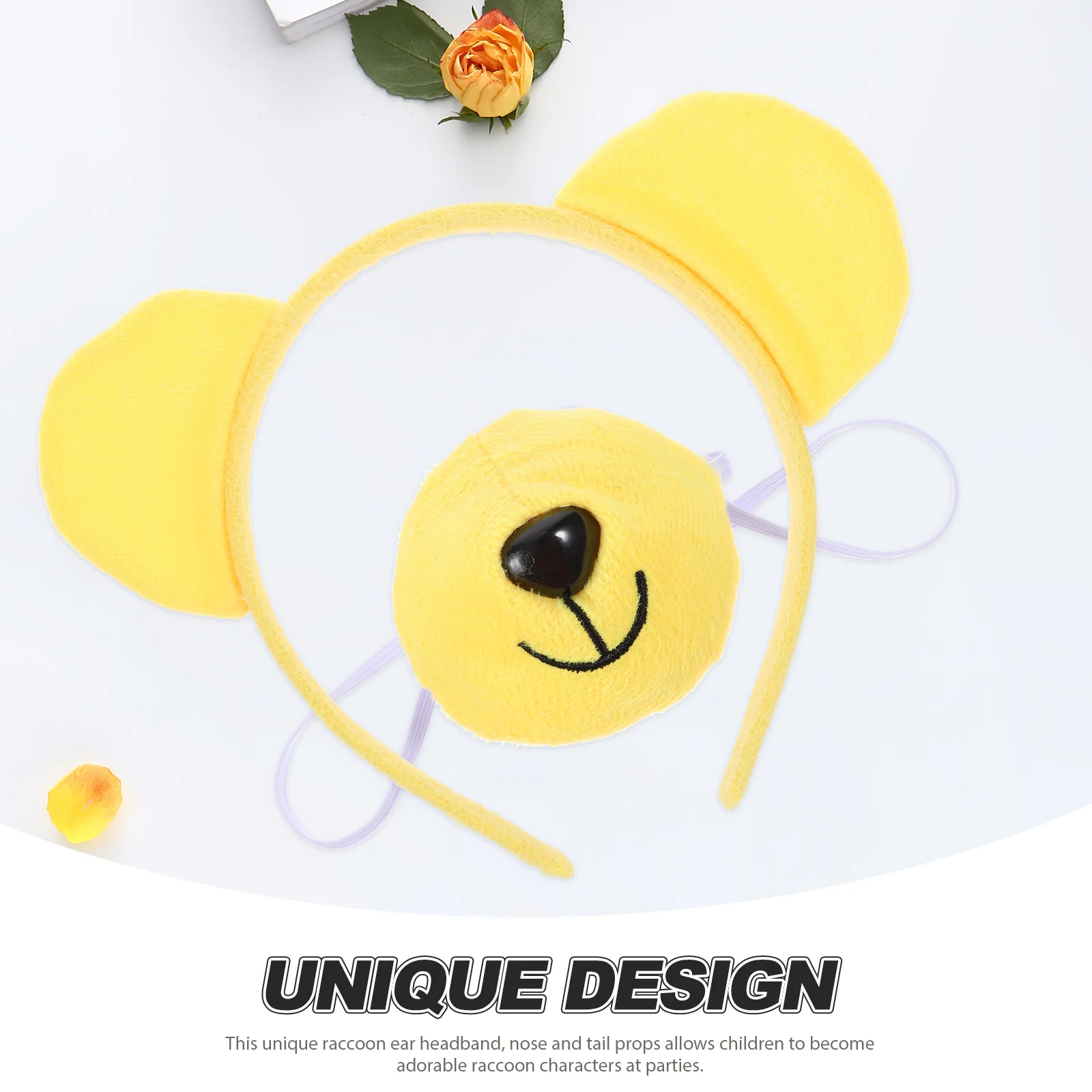 1 ensemble de Costume de raton laveur, bandeau, ensemble de queue de nez, accessoires de fête Cosplay, fournitures de spectacle d'halloween pour enfants, Costume de raton laveur