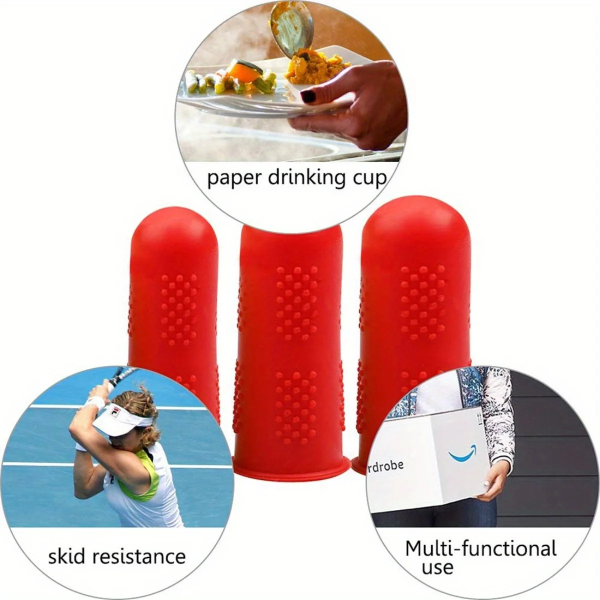 Silicone Hot Glue Gun Finger Caps,Finger Guard Protectors or Hot Glue Wax Rosin Resin Honey Adhesives Scrapbooking Sewing 3Sizes image 4