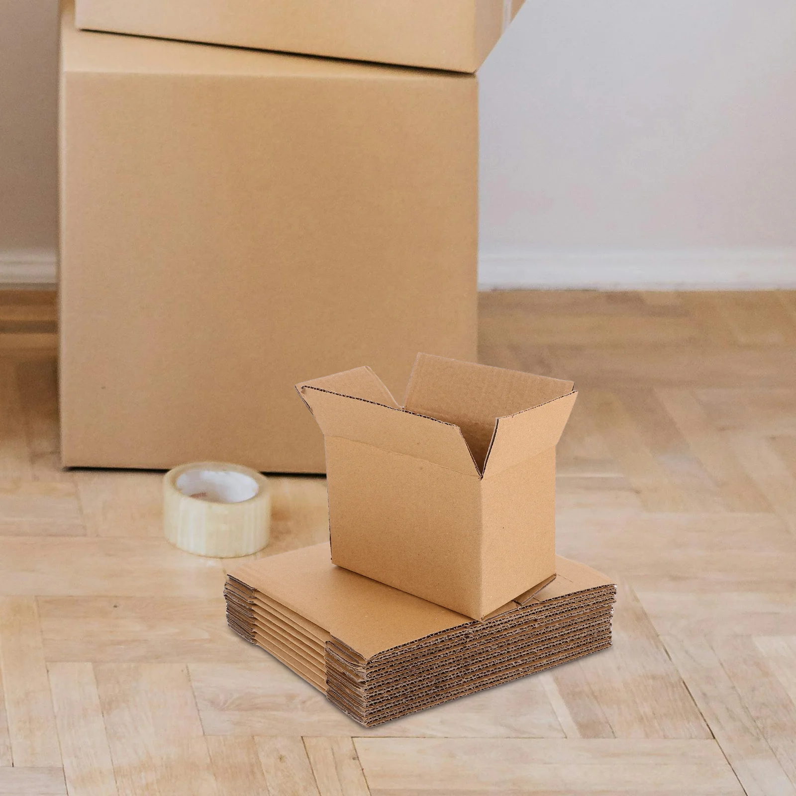 Scatole di spedizione in cartone ondulato da 10 pezzi Scatole di imballaggio durevoli e resistenti per lo spostamento della scatola mobile per lo spedizione postale