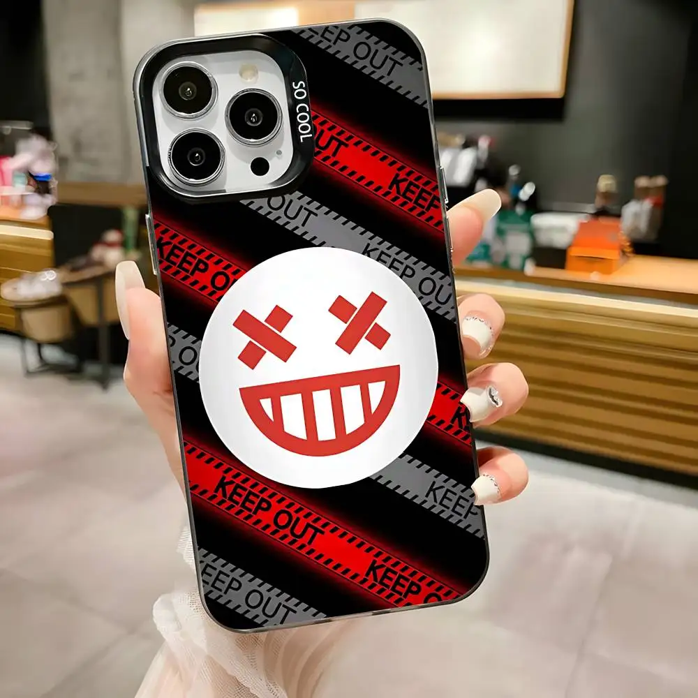 เคสโทรศัพท์ลายเกม Arknights สำหรับ iPhone 16,15,14,13,12,11,Pro,Max,Plus,Mini,XS,SE ป้องกันการตกกระแทก สีดำด้าน ขอบแข็ง