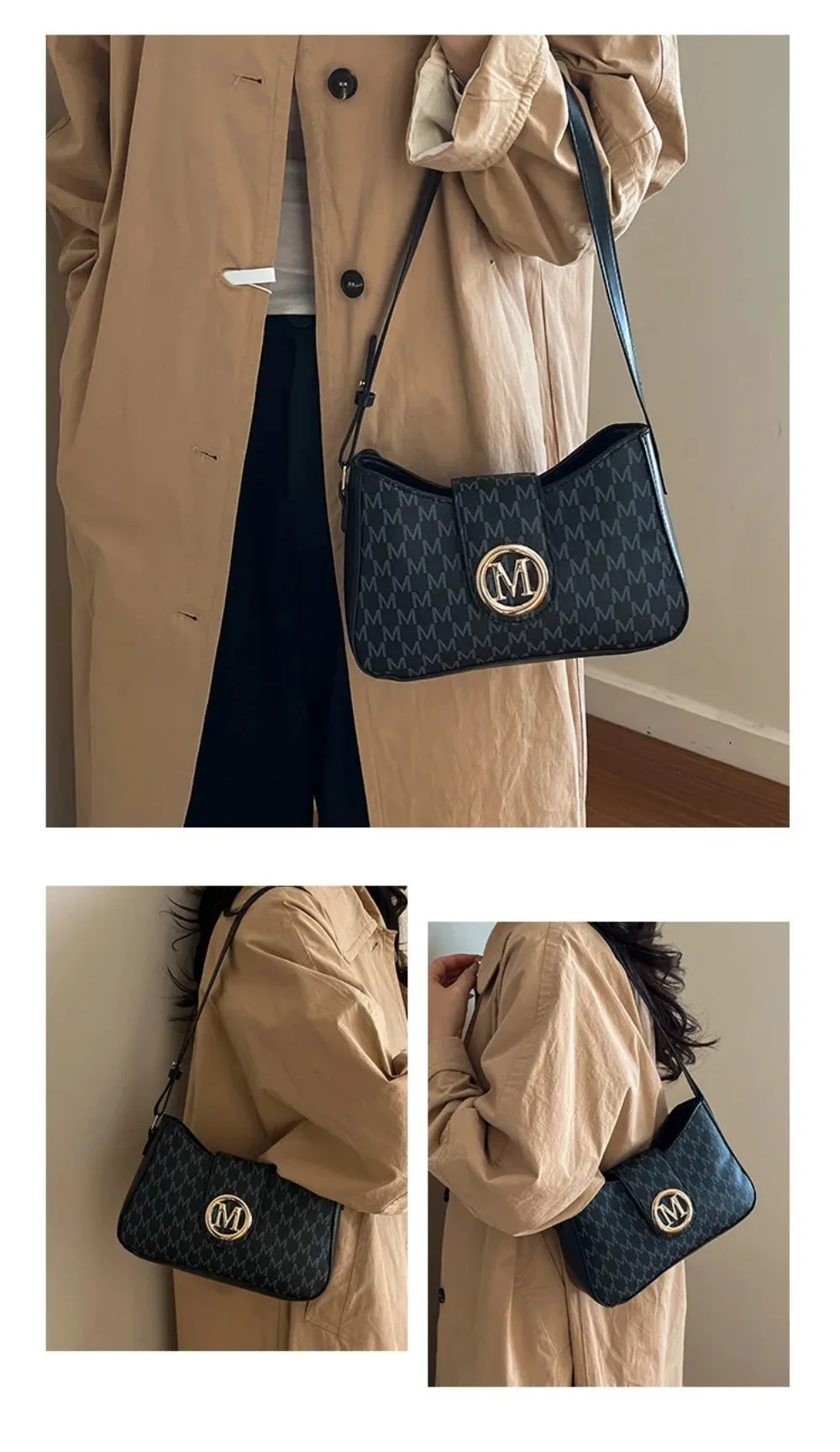 

Stylish Urban Simple Spring 2026 Women's Shoulder Bag Fashionable Underarm Casual French Style Single Shoulder Handbag