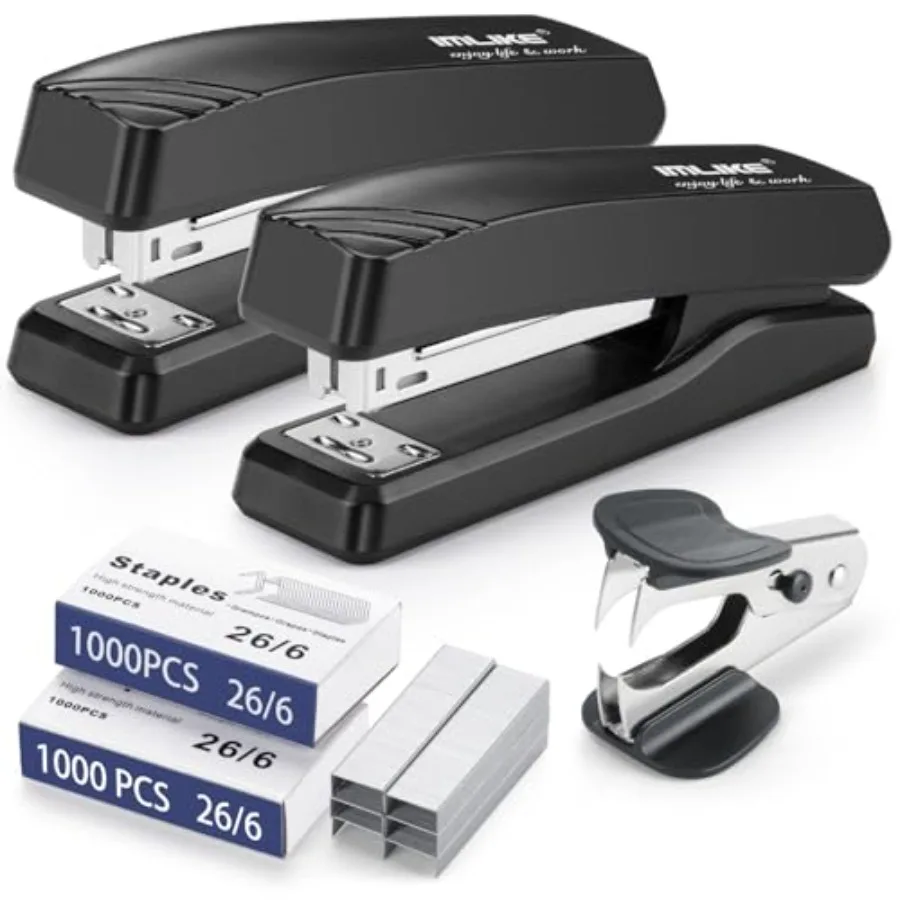 دباسة مكتب سطح المكتب مع 2000 دبابيس: نصف شريط مكتب تأخذ 26 6 دبابيس 25 ورقة سعة البناء المعدني غير قابلة للانزلاق