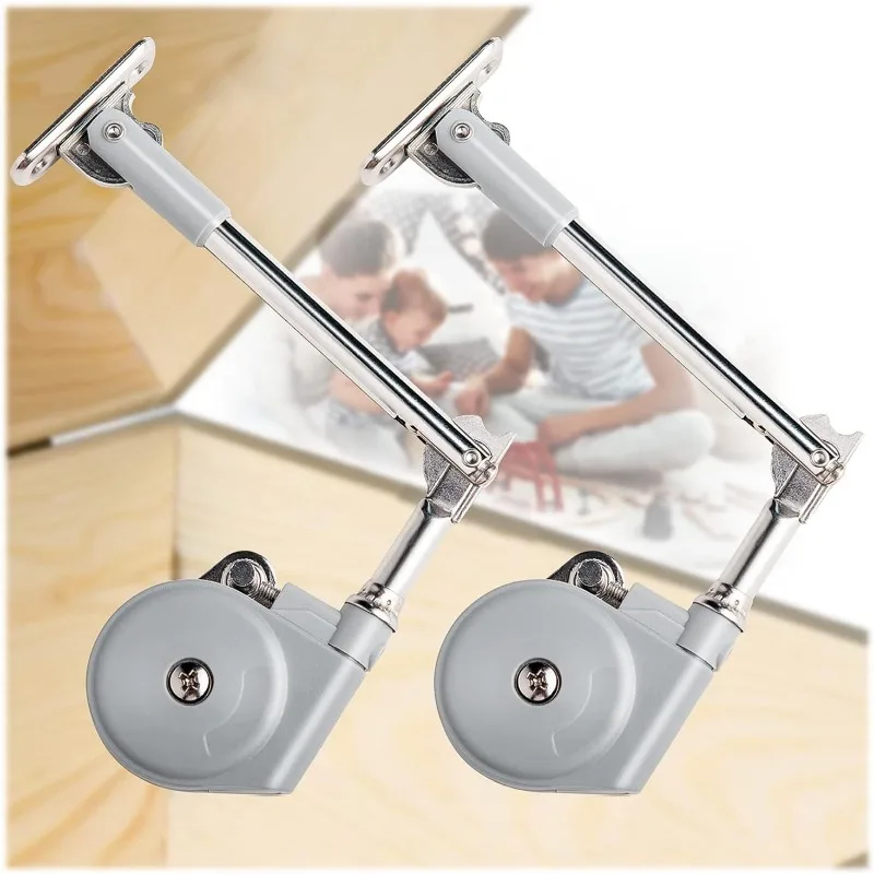 2Pcs Lid Stay 105 Degree Open with Soft Close, Lid Support for Toy Box and Upward Top-Opening Flap Doors, Easy to Install