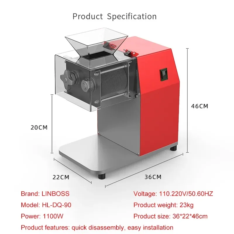 Electric Vegetable Slicer Meat Slicer Stainless Steel 110V 220V