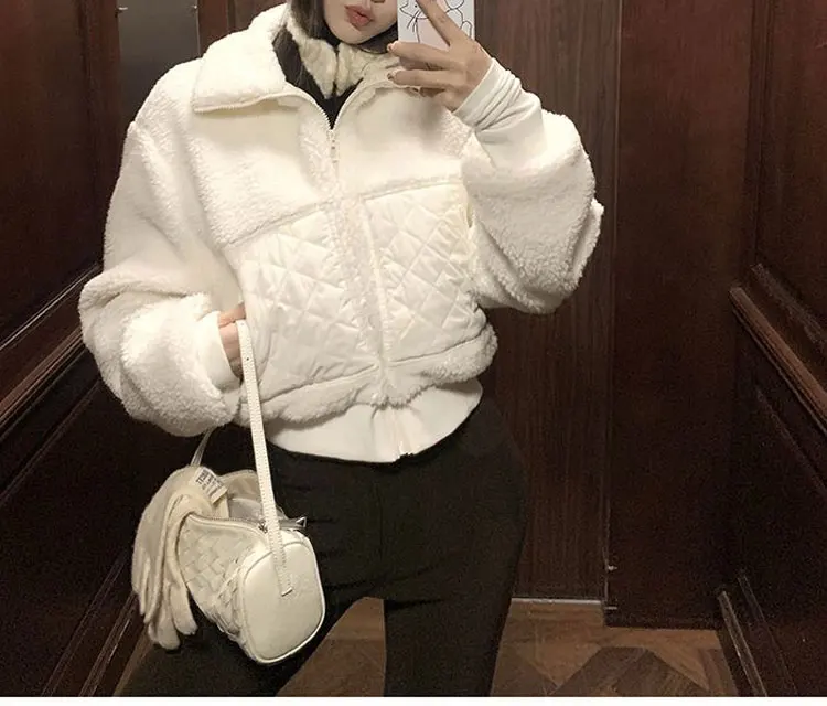 Supplier photo of The Cropped Sherpa Zip Jacket