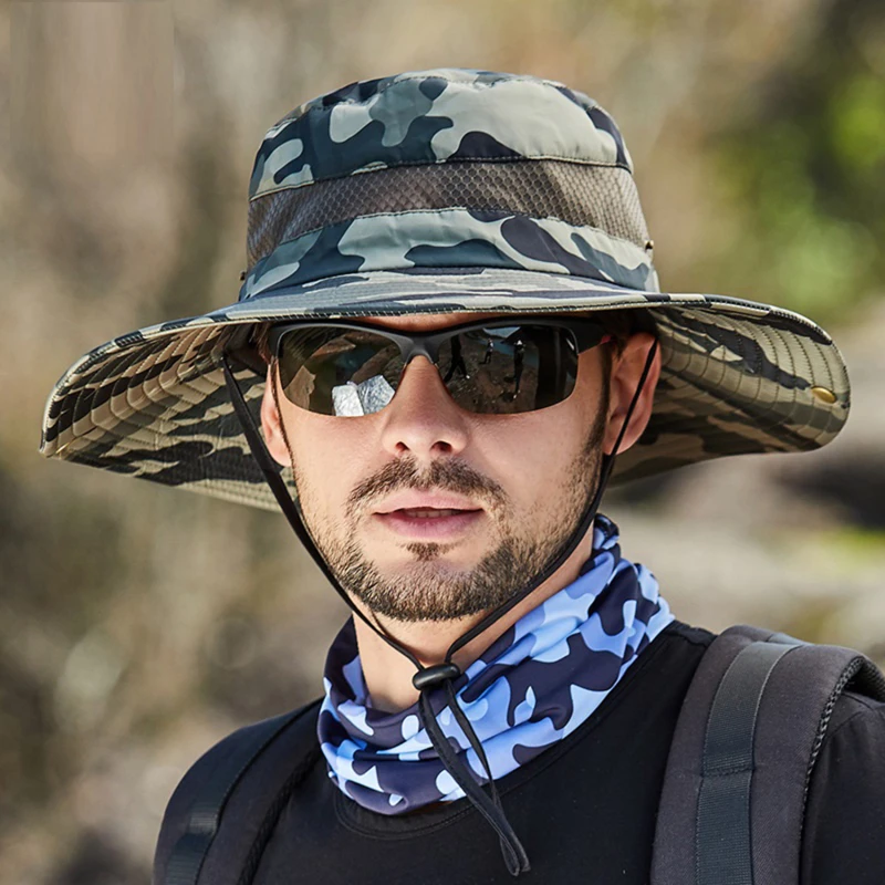 Camouflage Cap Boonie Hats Caps Hunting Outdoor Hiking Fishing Hat Sun Protector Fisherman Camo Caps