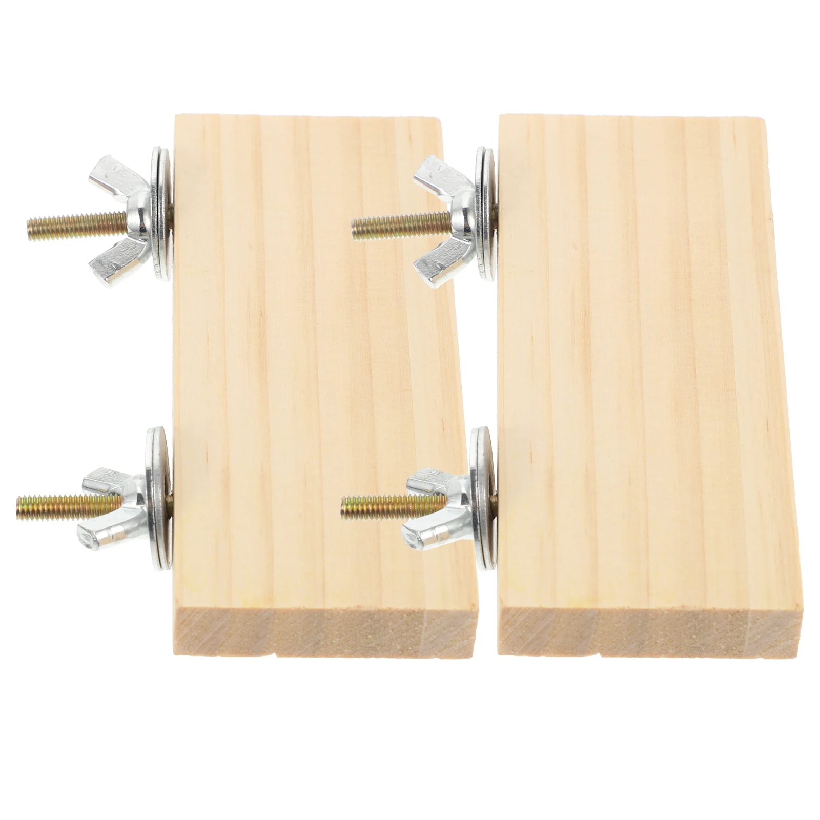 

2Pcs Pet Rest Station Colorful Bird Cage Accessories Durable Platform Wooden St Rack for Small Medium Birds