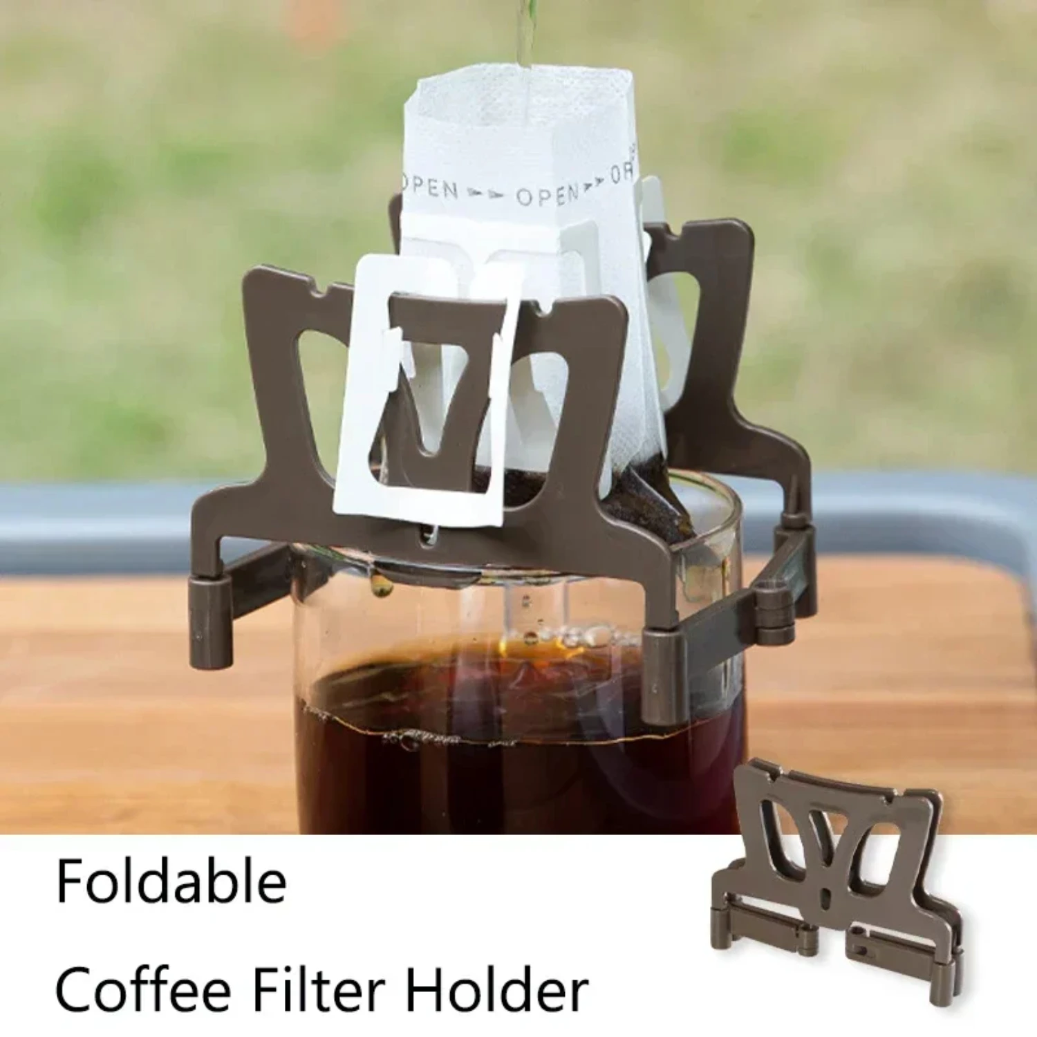 

1PC Coffee Filter Holder Portable Reusable Outdoor Tea Filters Dripper Baskets Ear Drip Paper Bag Shelf Coffeeware