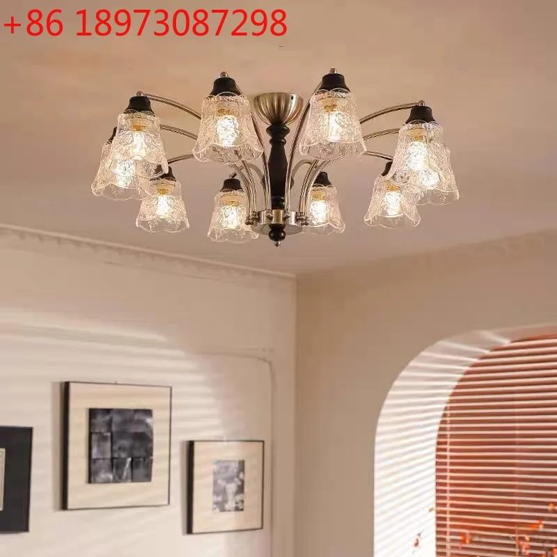 

Living room medieval high-end hall main light retro high-end American bedroom lamps