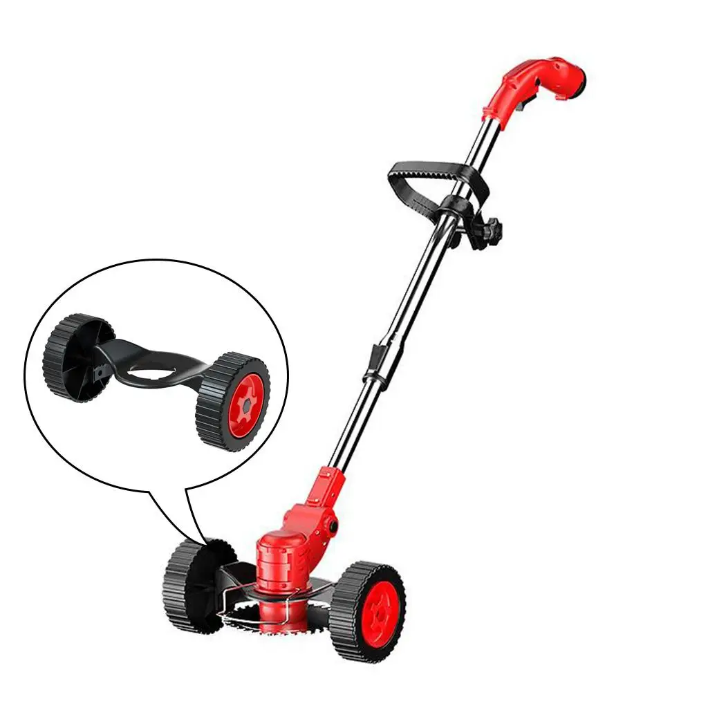 Mower Wheels Black Plastic 30cm Lawn Mower Auto Release String Cutter Accessories for Electric Grass Trimmer