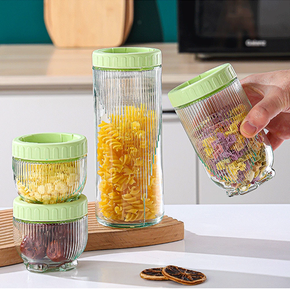 3/6pcs Sealed Storage Pots Cat Claw Dry Goods Beans Grains Sealed Jar Stacked With Portable Packaging Cans Kitchen Food Storage