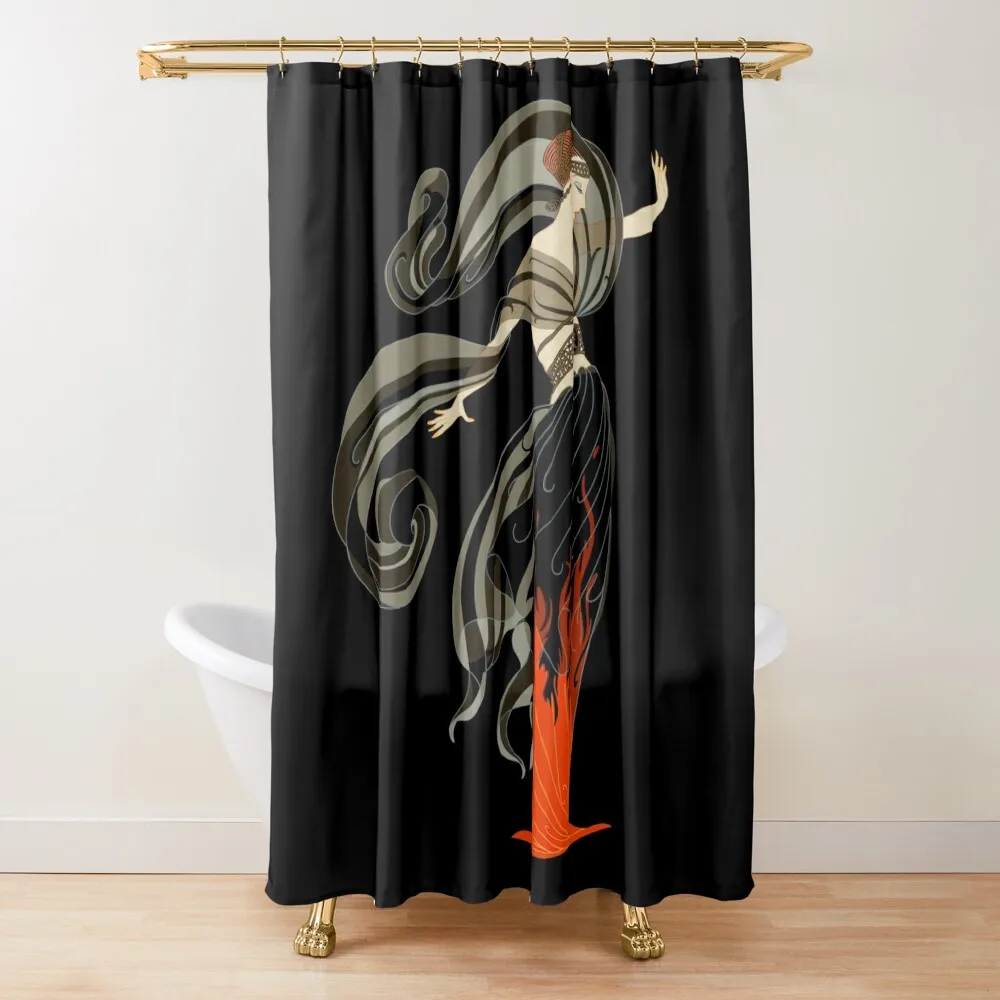 

Erté - Flames of Love Shower Curtain Bathroom And Shower Products Bathroom Shower Set Curtain