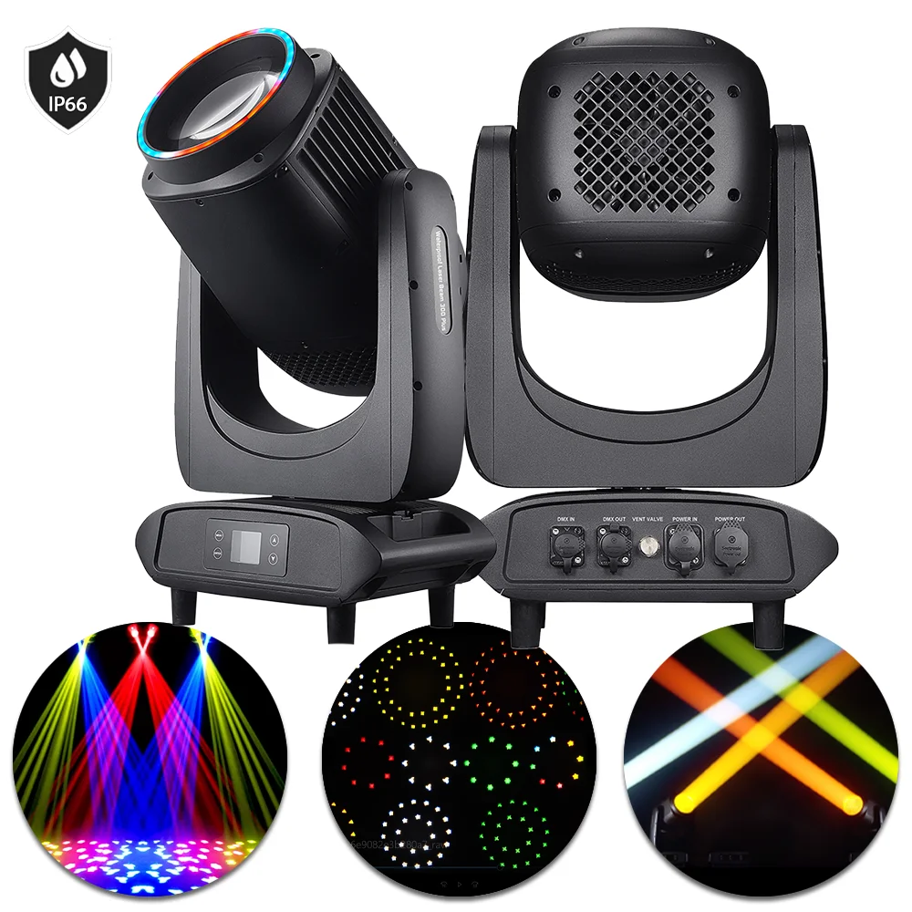 

Лазерный источник света 120 Вт IP66Водонепроницаемый луч с подвижной головкой Наружный сценический светильник Двойные призмы с эффектом радуги DMX для DJ Party