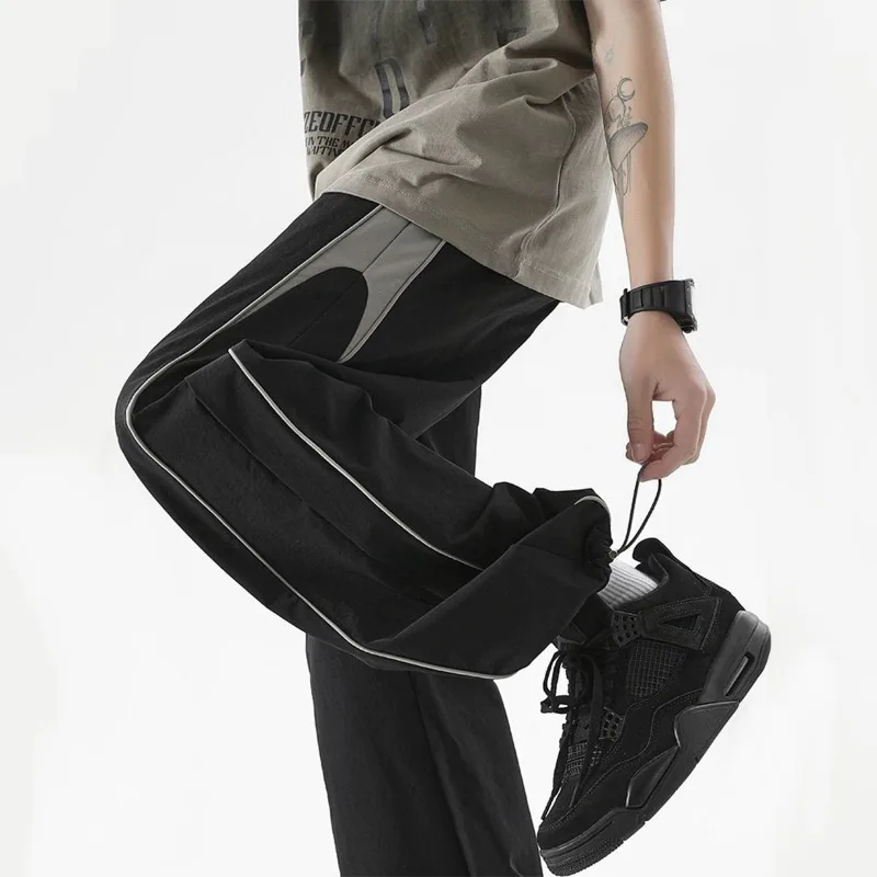 OR FL Autumn Thin Style Stripes Casual Pants Trendy Brand Sports Windbreaker Pants Design Sense American style Slacks Trousers