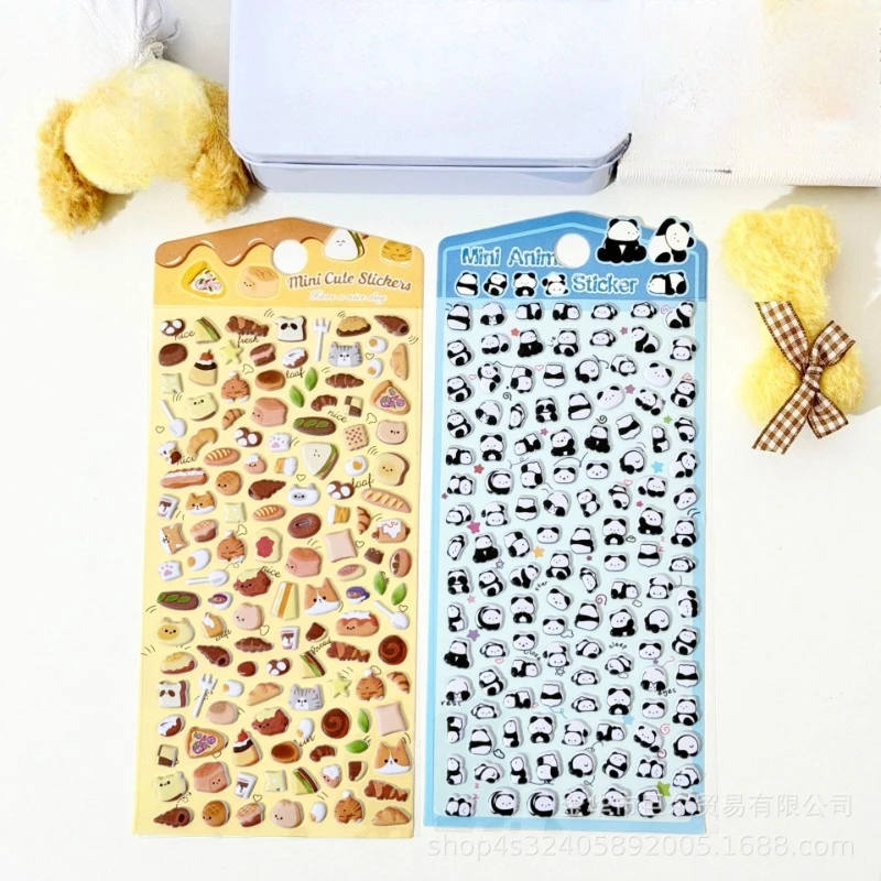 1pc Cartoon Animal Squishy Foam Stickers Lovely Panda Pattern Stickers Handmade Phone Case Decor Stickers