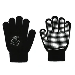 Guantes de goma antideslizantes para niños y niñas, guantes elásticos cálidos de invierno para deportes, esquí, ciclismo y pesca, 1 par