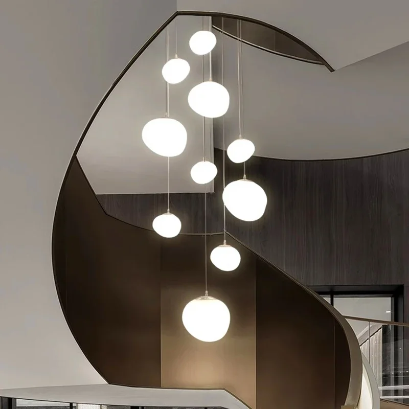 

2026 for Modern Villa Ceiling Chandeliers Dining Room Fixture Pendant Light Living Room Indoor Staircase Rotation Hanging