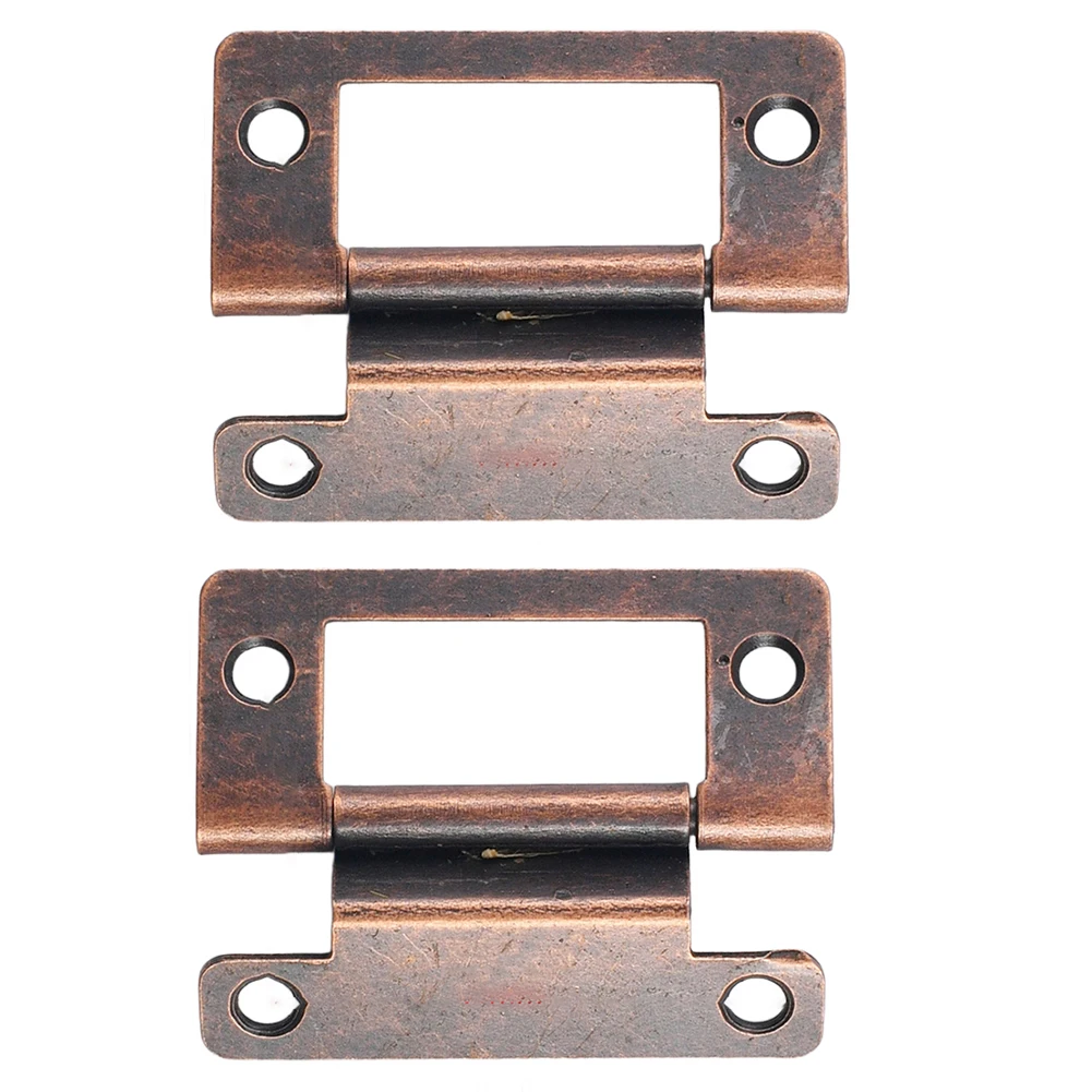 2PCS Bearing Supported Crank Hinges for RV Doors Iron Flat Mount Type for 15mm to 19mm Door Thickness Applications