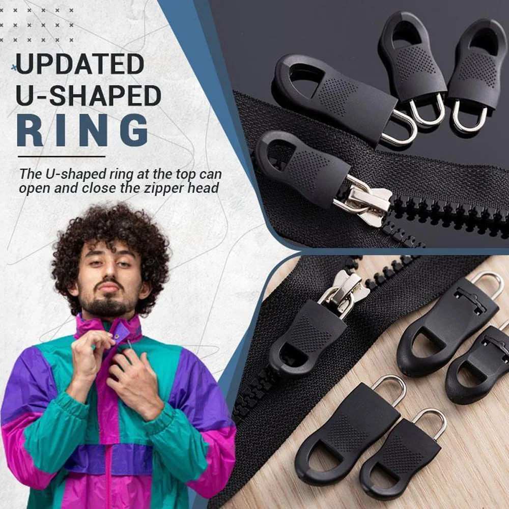 Replacement 8Pcs Pull DIY Clothing For Travel Bag Suitcase Backpack Zipper Puller Repair Kit Zipper Head Zipper Slider