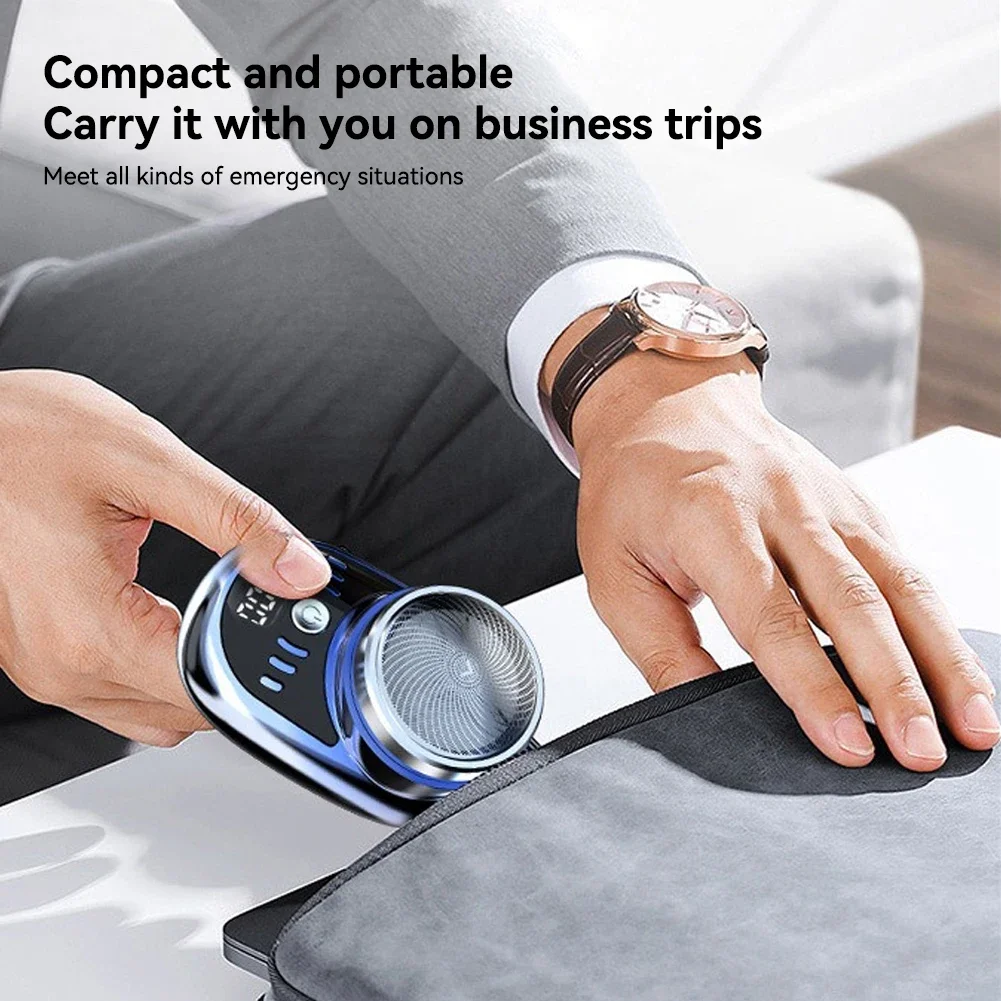 ماكينة حلاقة كهربائية صغيرة USB شحن جيب السفر ماكينة حلاقة لاسلكية محمولة قابلة للفصل مع شاشة ديجيتال ماكينة حلاقة اللحية