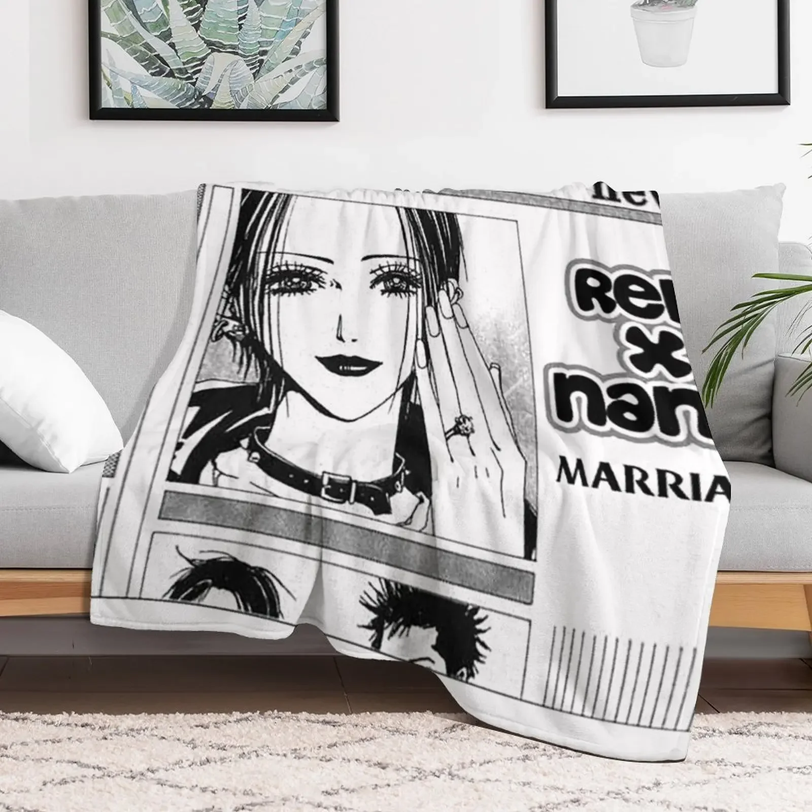 Nana Osaki Engaged with Ren Throw Blanket Soft Personalized Gift cosplay anime Thin Blankets