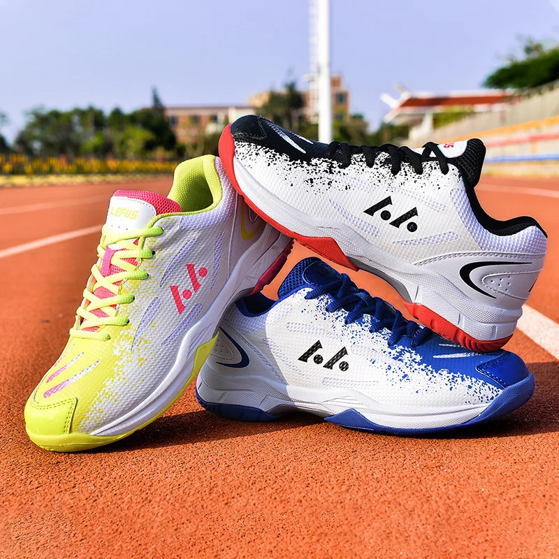 2026 LEFUS Black White Mens Badminton Sneakers Tennis Female Non-slip Outdoor Sports Training Athletics Sports Sneakers