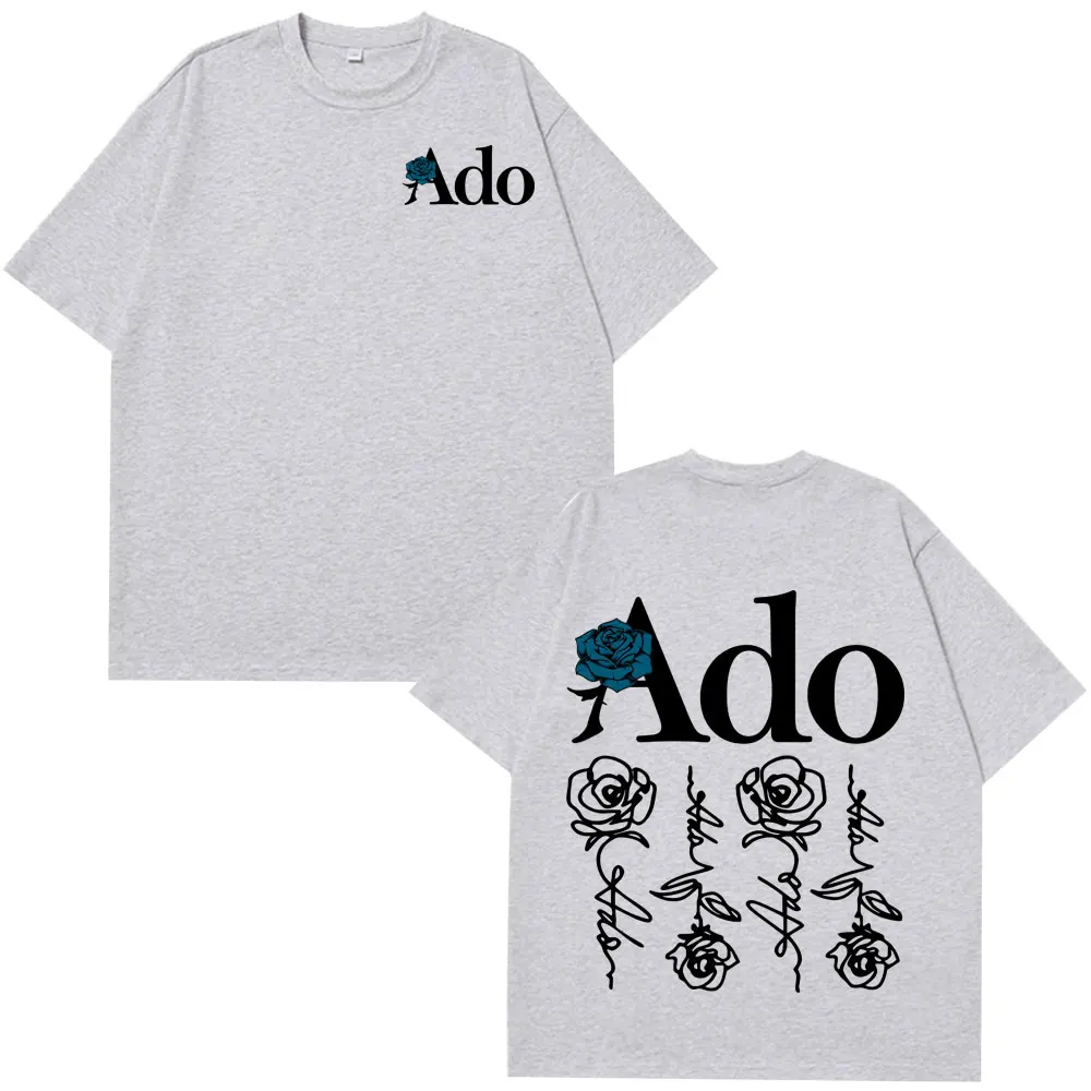 Ado Blue Rose 2025 World Tour Hibana T Shirt Men Women Fashion T-shirt Short-sleeved Aesthetic Trendy Casual Loose T-shirts Tops