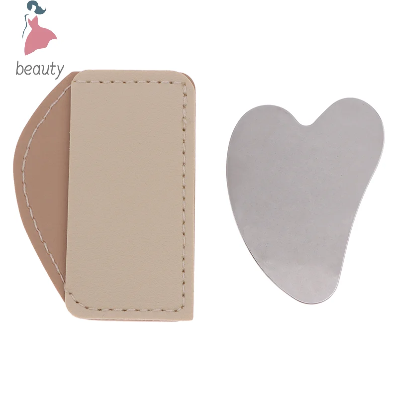 Herramienta de masaje de Guasha para el cuidado de la piel Facial, tablero de Guasha, masajeador Facial de acero inoxidable, raspador Gua Sha