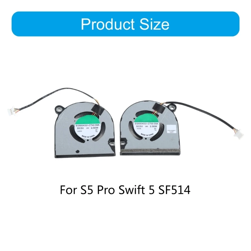 Efficient Cooling Replacement Fan for SF514-56T N21H2 Laptops, Metal Construction for Long time Use R58F