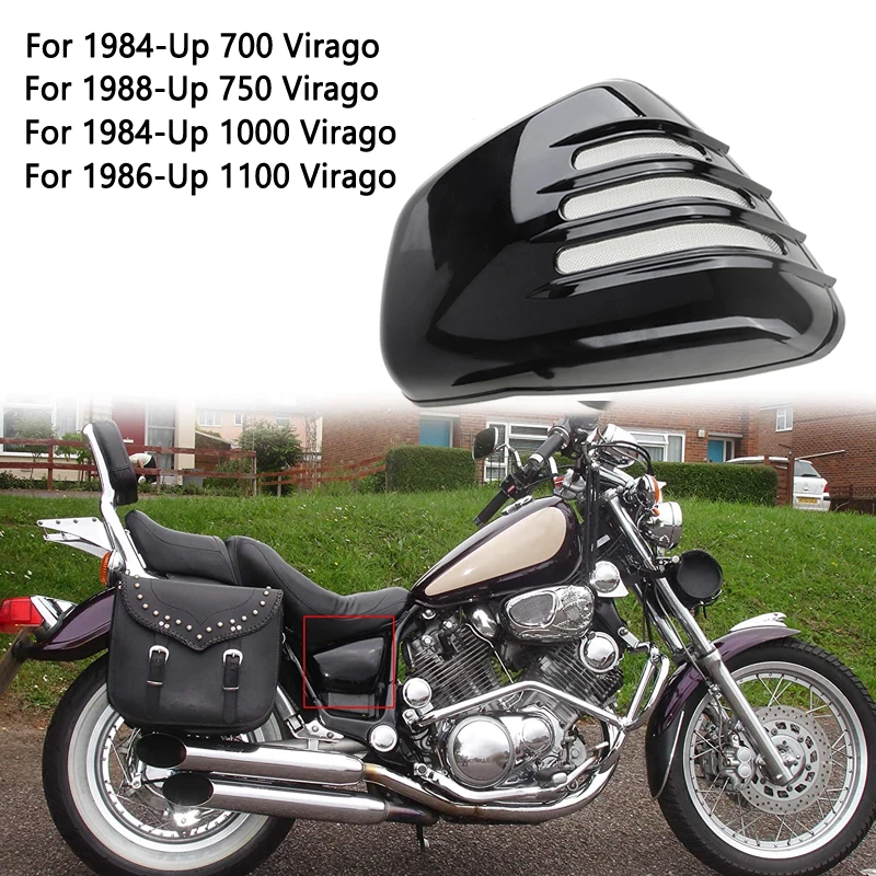 Rhyming Motorcycle Parts Fit For Yamaha XV 700 1000 1984 On 750 1100 1986 Up Virago Side Fairing Battery Shield Cover Guard Moto