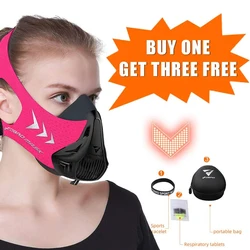 Pink Sport Mask Training Running Mask Fitness Gym Workout Cycling Elevation High Altitude Training Conditioning Cardio Mask