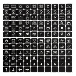Push Button Switch Stickers 120 Labels 6 / 8 / 12 Gang Touch Panel Decals Marine Boat Truck Camper Dashboard Control