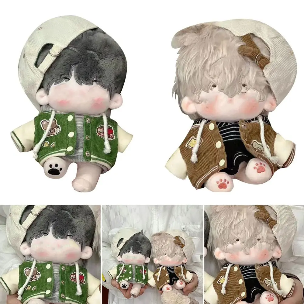 Gift Toy Accessories Playing House Cotton  Dolls Baseball Uniform 20cm  Clothes Cartoon Pattern Jackets