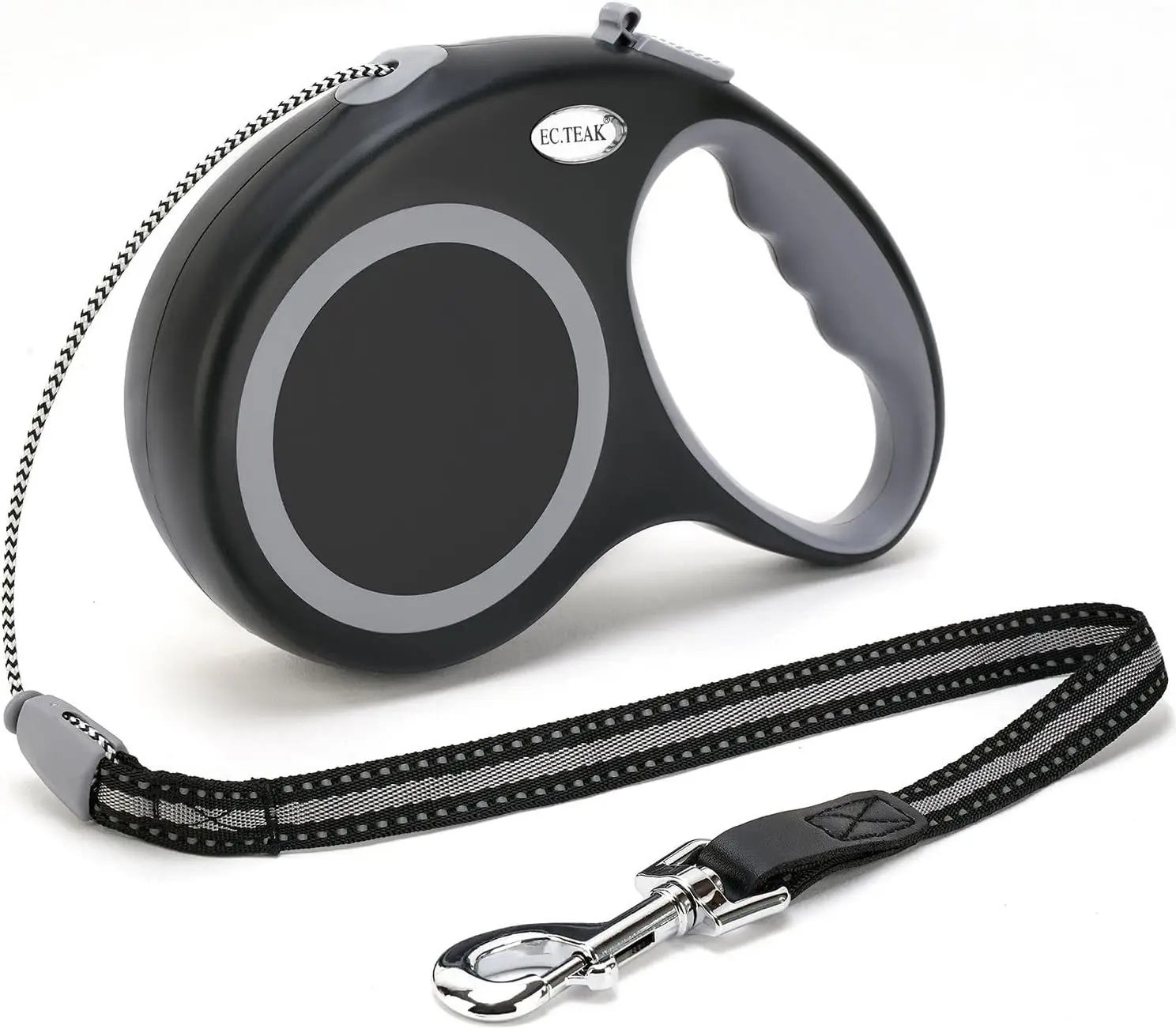 

30FT Retractable Dog Leash, Heavy Duty Nylon for Small to Large Dogs up to 110 lbs, Tangle Free, Black