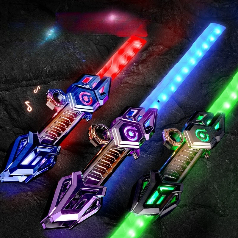 Leiteng Sound Lightsaber Double Head Finger Rotation Laser Sword Retractable Flash Blade Luminous Toy Charging