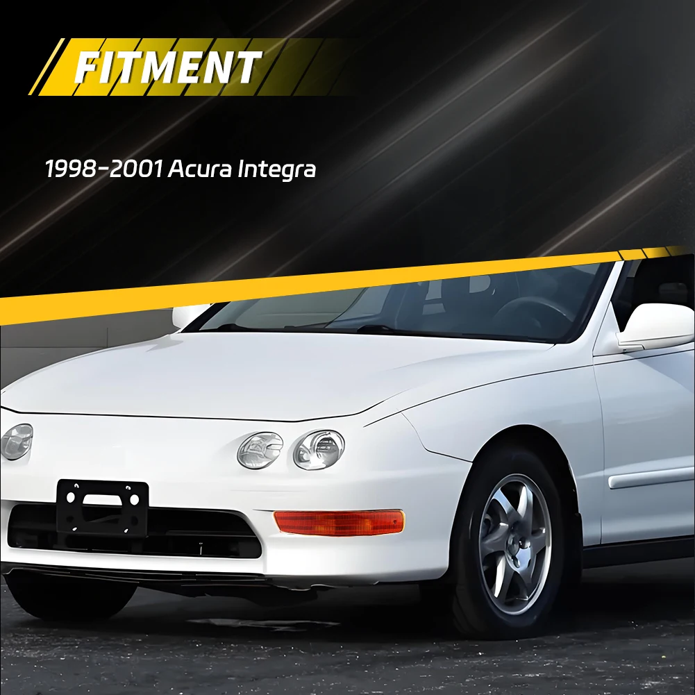 2Pcs For 1998 1999 2000 2001 Acura Integra Front Parking Light Turn Signal Light Side Marker Daytime Running Light Cover