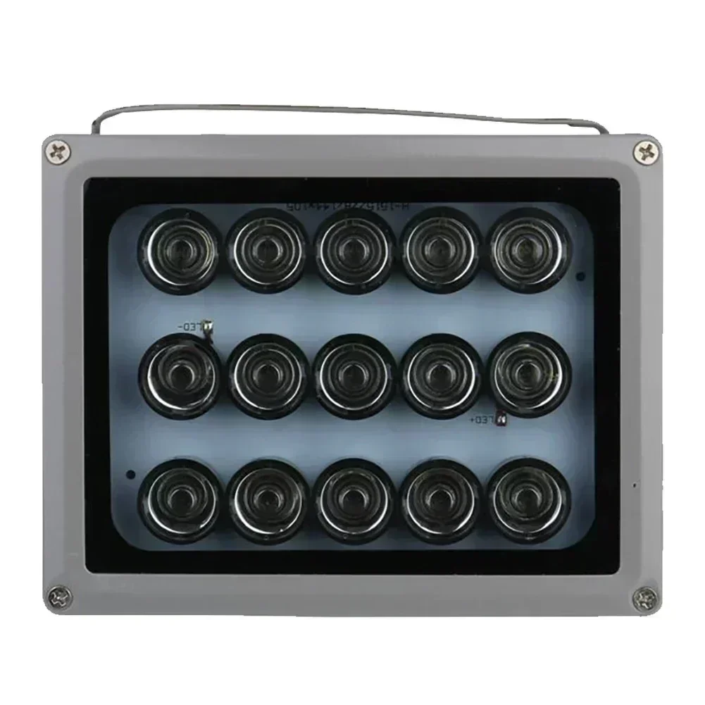 

Security Camera Infrared Illuminator 850nm CCTV Fill Light With Auto Power-on Sensor IP66 Waterproof, 90° Angle 20-30m Night
